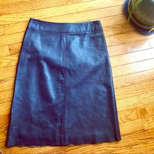 BCBG Purple Leather Skirt